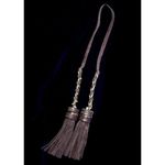 Double Brown Suede Leather & Gold Chain TASSELS for Handbag Purse Luggage FOB Photo 1