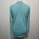 Daytrip  Turquiose Acid Wash Studded Cross Dolman Long Sleeve Top Size Small Photo 4