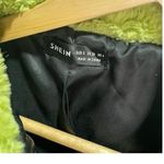 SheIn Faux Leather Cropped Jacket Womens Size Small Faux Fur Trim Photo 4