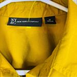 NY&C New York & Company Size Medium Tabbed Long Sleeve Button Front Ruch… Gold Photo 5