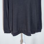 Ekouaer  Black Long Sleeve Ribbed Knit Pajama Set NWT Sz Large Black Matching Set Photo 3