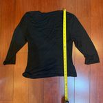 Grace Elements  Black Long Sleeve Ruched Top Size Large Photo 5