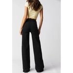 NWT Mother The Roller Prep Heel in Pitch Black Wide Leg Stretch Jeans 32 Photo 10