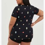 Torrid Super Soft Knits Black Heart Skull Star Bolt Short Sleeves Tee Photo 7