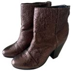 Rag and Bone  Brown Metallic Newbury Ankle Booties Size 6 Photo 4