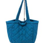 Marc Jacobs Medium Quilted Tote Bag Purse Handbag Blue Photo 3