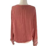 Derek Heart Pink Blush Bohemian Long Sleeve Top Women's Size Large | 48-62 Photo 1