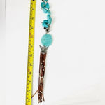 Shyanne WOMEN'S TURQUOISE COLORED BEADED PENDANT CHARM NECKLACE Photo 5