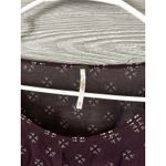 Free People Baby Dee Dress Maroon A Line Burgundy XS Retro Geometric Photo 2