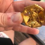 Avon Vintage 80s Avon Shaped Pastel Enamel Rhinestone Gold Tone Clip Earrings Photo 4