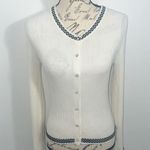 White House | Black Market WHBM White Sweater with Black Border Size Photo 0