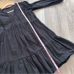 ZARA  Black Ruffle‎ Pleated Boho Smock Tunic Dress Festival Size S Bloggers Fave Photo 4