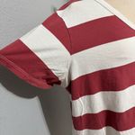 Old Navy Plus Women Red White Striped V-Neck Short Sleeve Crew Neck Tee Size XXL Photo 2