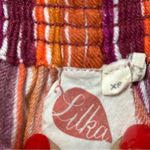 Anthropologie Lilka Women’s Size XS Orange Magenta Striped Paisley Print Hem Pull On Pants Photo 3