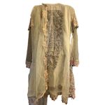 Eid Zahra Rubab Light Green And Pink Dress Sz M Size M Photo 3