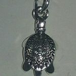 Handmade Hand Crafted Necklace Tortoise Silver Silk Cord #8 Photo 3