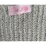 Pink Lily  Women's Striped Cable Knit Open Cardigan Sz Medium‎ Kimono Multicolor Photo 9