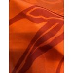 Nicole Miller N Silk Tank Top Orange Red Leaf Print Sleeveless Blouse Women's L Photo 4