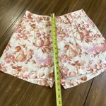 Paige  High Rise Floral Fruit Mecca Orange Tabby Shorts Pleated viscose Sz 6 NWT Photo 6