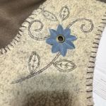 Alfred Dunner Vintage 90s  Vest Embroidered Fleece Sherpa Brown & Cream Fall Sz M Photo 7