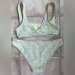 Stoney Clover Lane  Lime Green Palm Tree Bikini Top + Scoop Bottom #4812; size M Photo 6