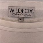 Wildfox Cream and Pink Relaxed Sweatshirt with unique floral sleeves Photo 1