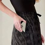 Athleta New  Arrival Skirt Size 4 Pull On Black White Striped Photo 2