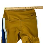 Nike Women Activewear Yellow Striped Leggings Dri-Fit Swoosh Logo size M Photo 2
