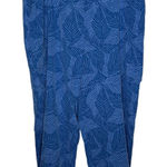 Soft Surroundings  Women's Size XL Cargo Jogger Pants‎ Blue Palm Print Photo 0