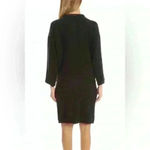 Masscob Black Gauze Tie Front Long Sleeve Dress Size M Size M Photo 2
