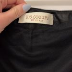 Les Soeurs Black Puff Sleeve Mesh Shirt Photo 2