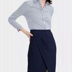 J.Crew 365 ASYMMETRICAL BLACK PENCIL JAPANESE CUPRO SKIRT 4 Photo 0