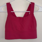 Athleta  Sports Bra Womens Small Pink Warrior Longline Twist Scoop Neck Active Photo 0