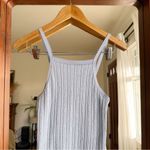 ZARA  Cable Weave Bodycon Knit Mini Dress Square Neck in Light Blue Women's Small Photo 1