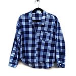 by the way. Plaid Flannel Button Down Shirt Blue White Medium Photo 0