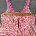 Aria Pink Paisley Pajama Set Women's Medium Cropped Sleeveless Elastic Waist Photo 4