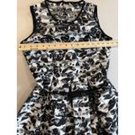 Roz & Ali  Dress Womens 2 Black White Fit & Flare Belt Floral Wedding Whimsigoth Photo 4