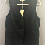 MELLODAY  NWT Classic Black Vest size medium business casual work Photo 0