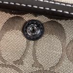 Coach Brown Monogram Silver Twist Lock Bifold Wallet with Contrasting Stitch Photo 13