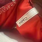 Compass Boho Dress Off shoulder Mini fringe trim red sz M Western cowgirl Size M Photo 5