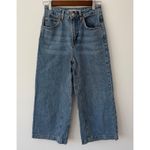 Topshop Women's Moto High Waist Wide Leg Cropped Jeans Size 25 Photo 1