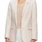 Joie Soft Pink  Verene Fitted Linen Blazer | Size 4 | Excellent Condition Photo 0