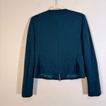 Hugo Boss  Green Micro Plaid Zip Up Blazer Jacket Women 4 Dark Academia Old Money Photo 1