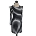 Old Navy  Womens Dress Sz Small Striped Ruffle Preppy Punk Gothic Emo Skater Photo 2
