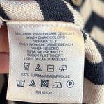 Lands' End Lands’ End 100% Supima Cotton Cardigan Womens‎ Size Small Navy and White Chevron Photo 3