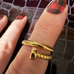Gold Nail Design Ring size 6 Photo 0