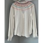 Free People Siesta Fiesta Boho Peasant Style Embroidered Top Women's Medium Photo 6
