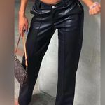 The Kript  Briar Black Faux Leather pants Photo 3