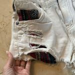 Free People Distressed White Denim Jeans Sz 25 Aztec Cotton Detailing Photo 2