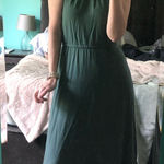 Old Navy Old Navy Sage Green Halter Maxi Dress | Tiered Skirt | Size Small Photo 0